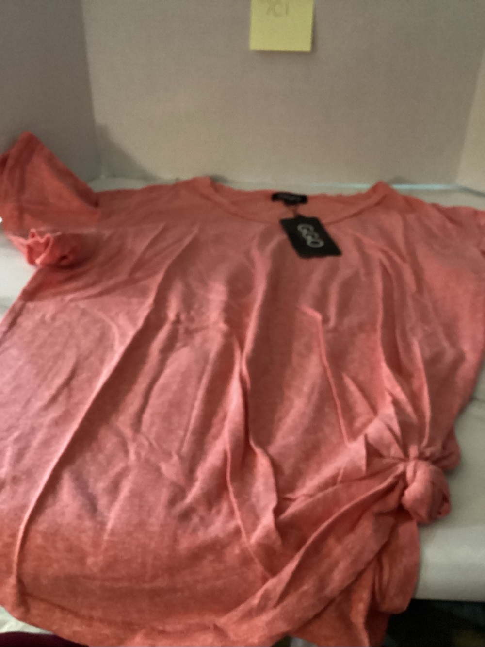 GiGiO Women's Coral Scoop Neck Tee - Picture 2 of 3